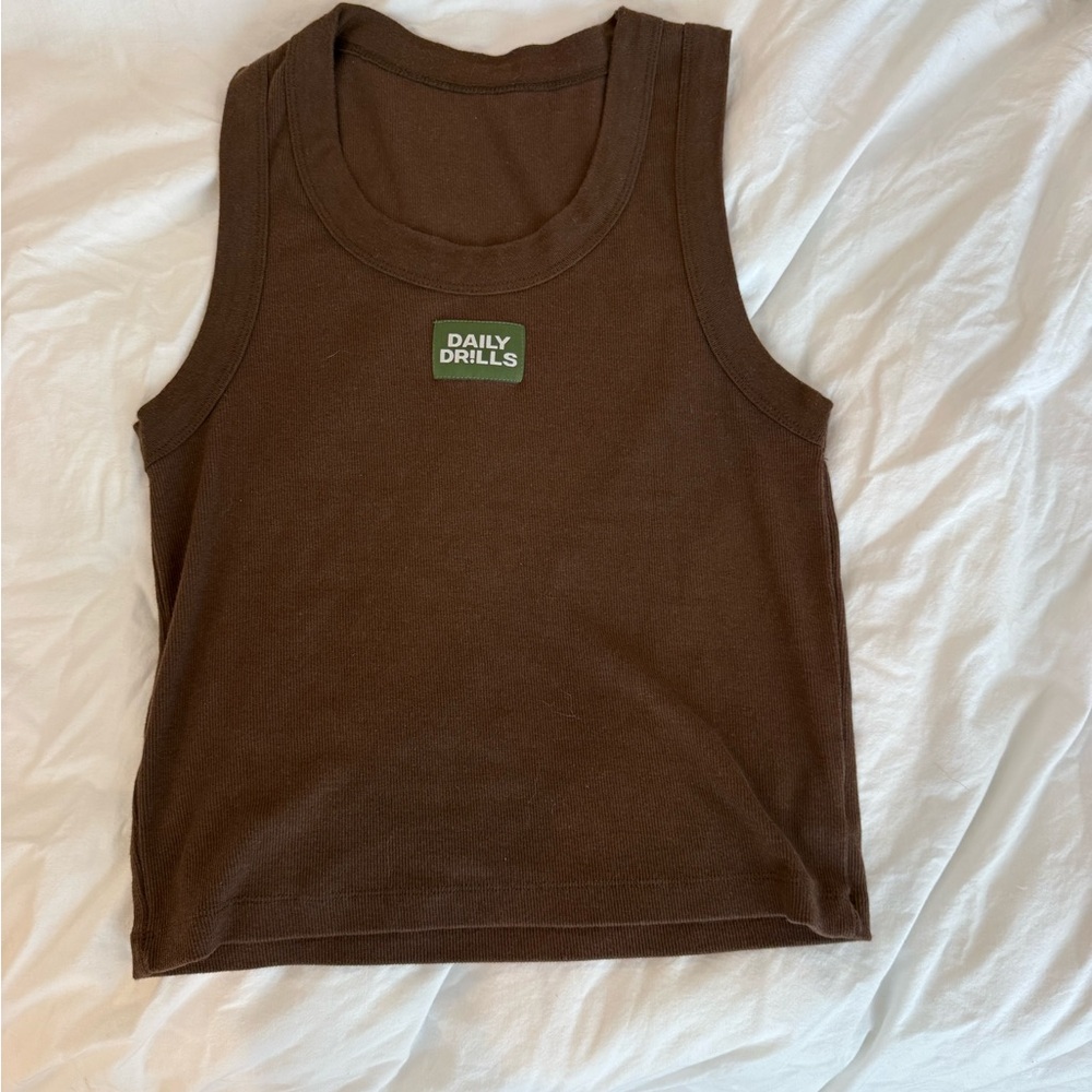 Daily Drills Brown Tank Top